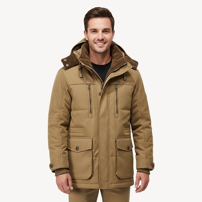 Men's Waterproof Winter Jacket with Hood