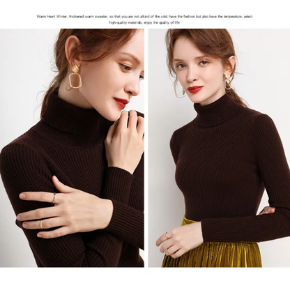 Paisley – Women’s Knit Turtleneck Jumper