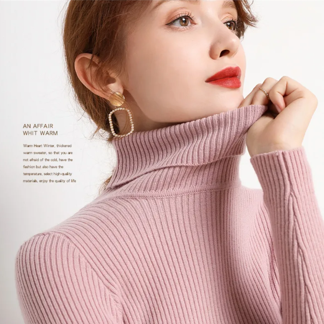 Paisley – Women’s Knit Turtleneck Jumper
