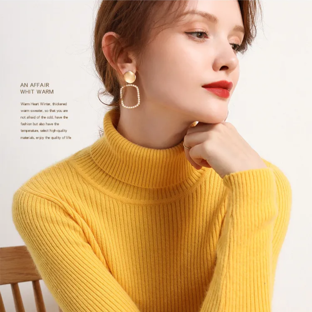 Paisley – Women’s Knit Turtleneck Jumper