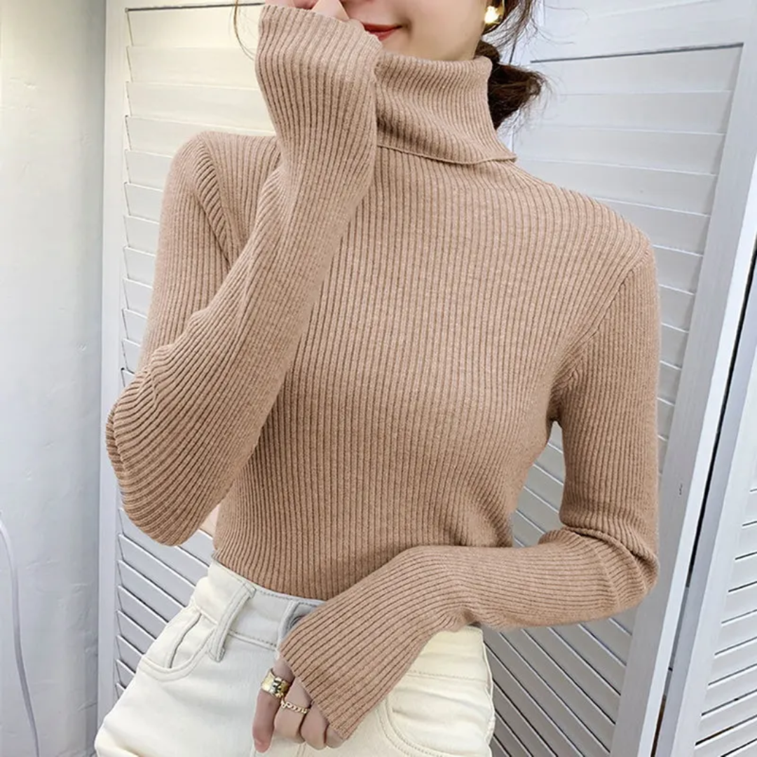 Paisley – Women’s Knit Turtleneck Jumper