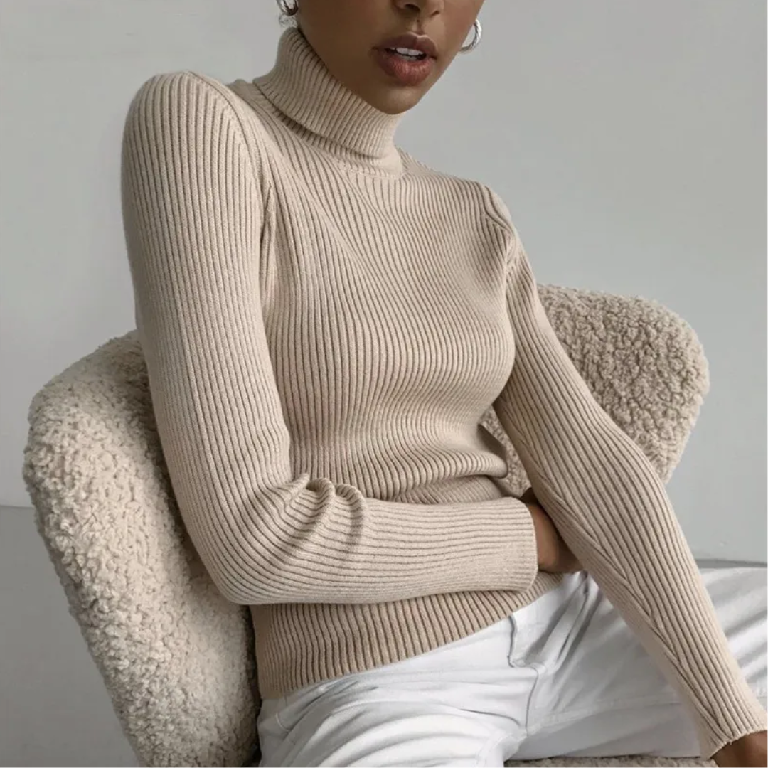 Paisley – Women’s Knit Turtleneck Jumper
