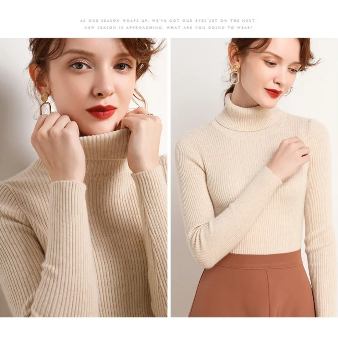 Paisley – Women’s Knit Turtleneck Jumper