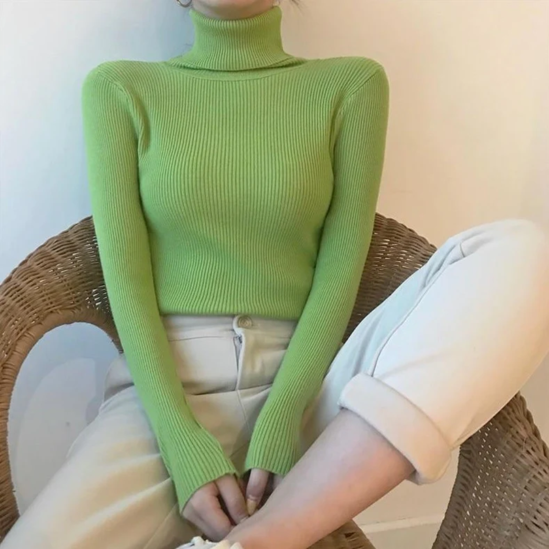 Paisley – Women’s Knit Turtleneck Jumper