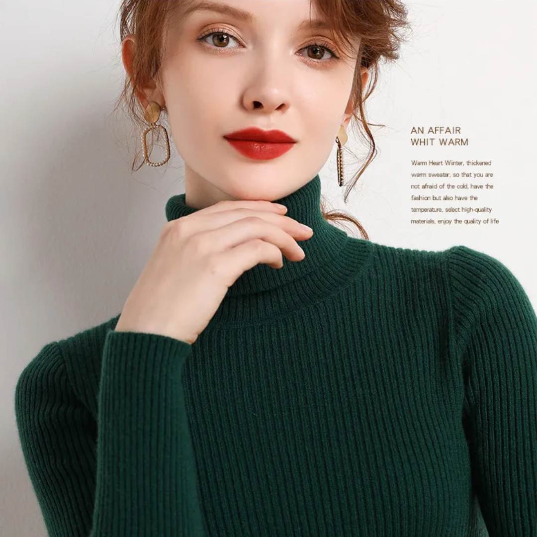 Paisley – Women’s Knit Turtleneck Jumper