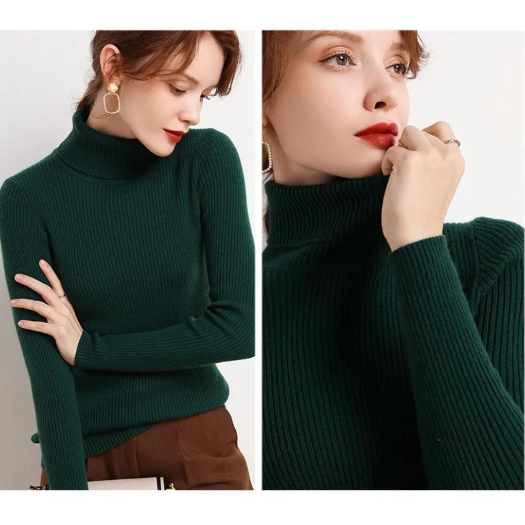 Paisley – Women’s Knit Turtleneck Jumper