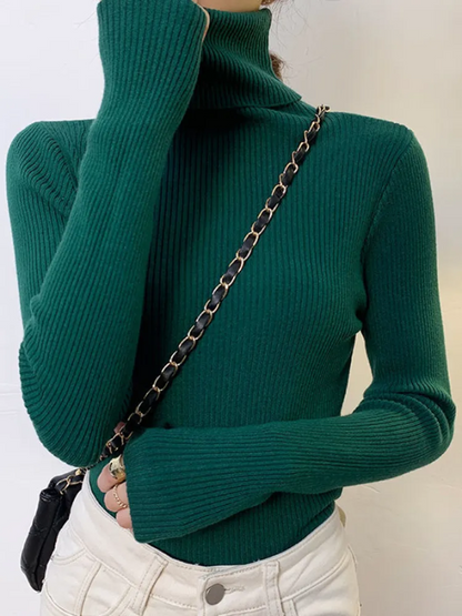 Paisley – Women’s Knit Turtleneck Jumper