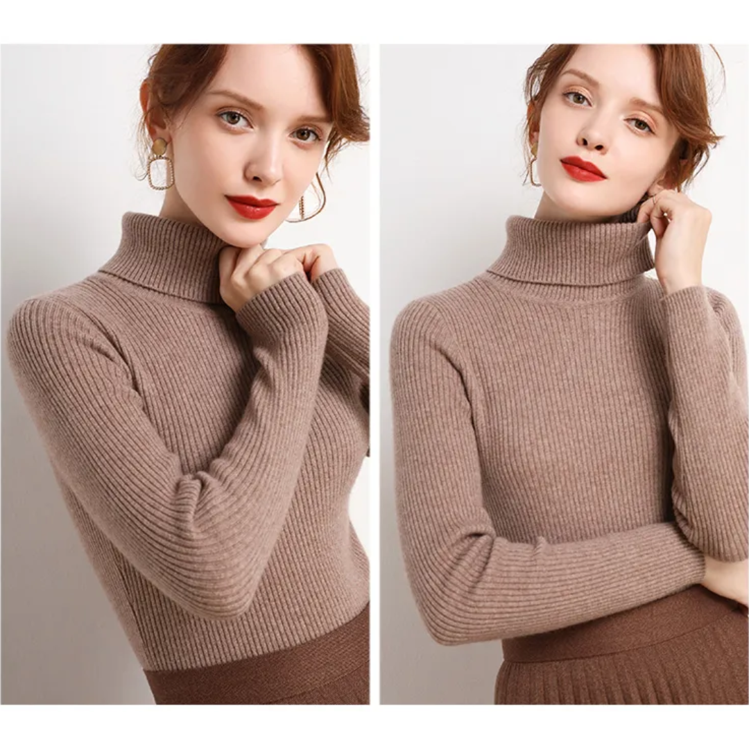 Paisley – Women’s Knit Turtleneck Jumper
