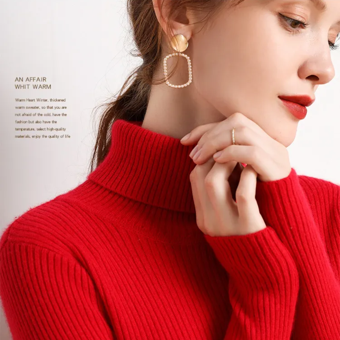Paisley – Women’s Knit Turtleneck Jumper