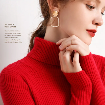 Paisley – Women’s Knit Turtleneck Jumper