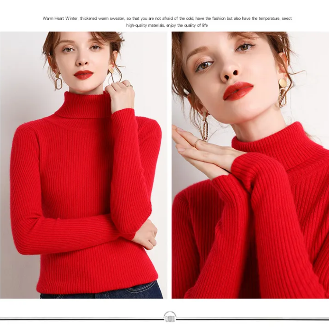 Paisley – Women’s Knit Turtleneck Jumper