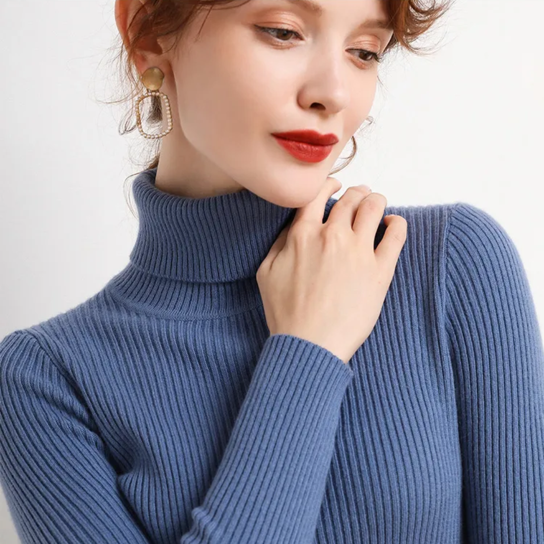 Paisley – Women’s Knit Turtleneck Jumper
