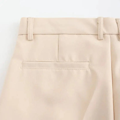 Pants – Polyester Blend Structured Waistband & Clean Fit