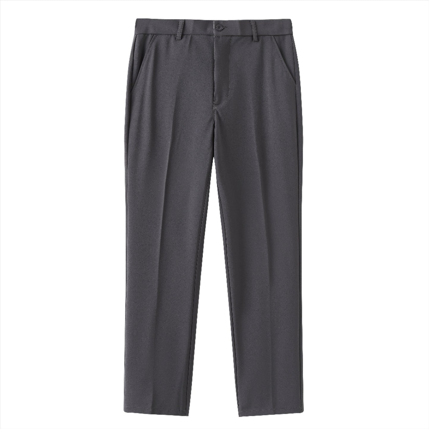 Pants – Polyester Blend Structured Waistband & Clean Fit