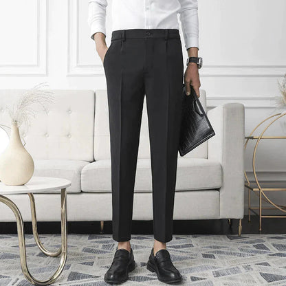 Pants – Polyester Blend Structured Waistband & Clean Fit