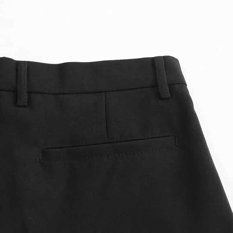 Pants – Polyester Blend Structured Waistband & Clean Fit