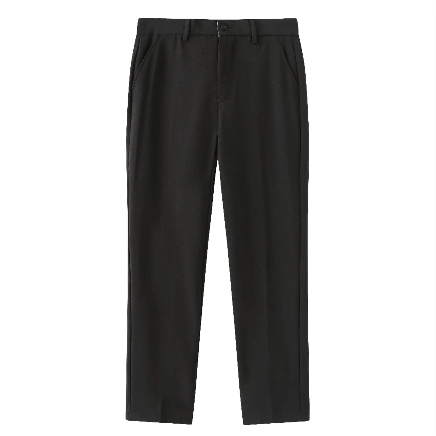 Pants – Polyester Blend Structured Waistband & Clean Fit