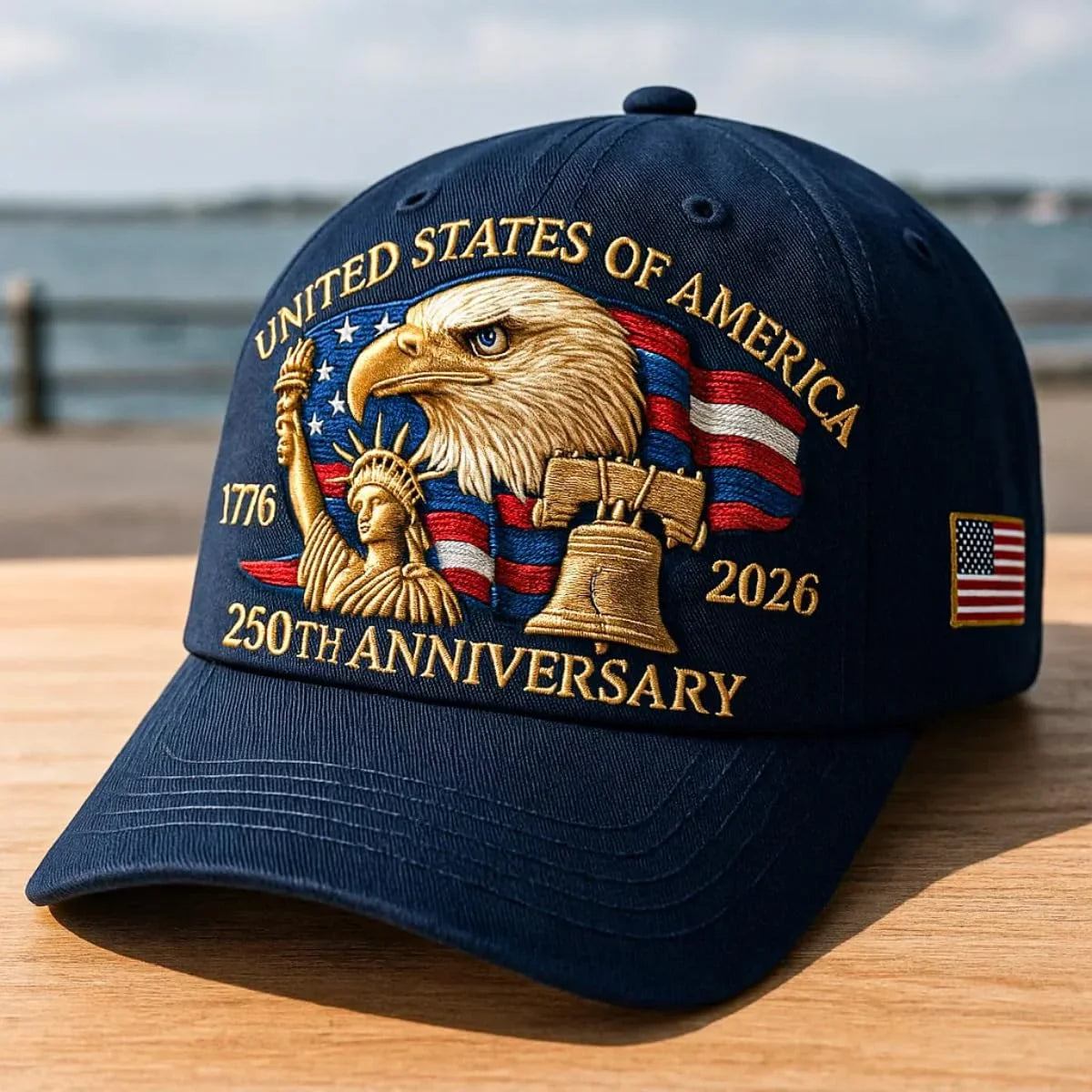 USA Flag Baseball Veteran Hat - BritishElegance