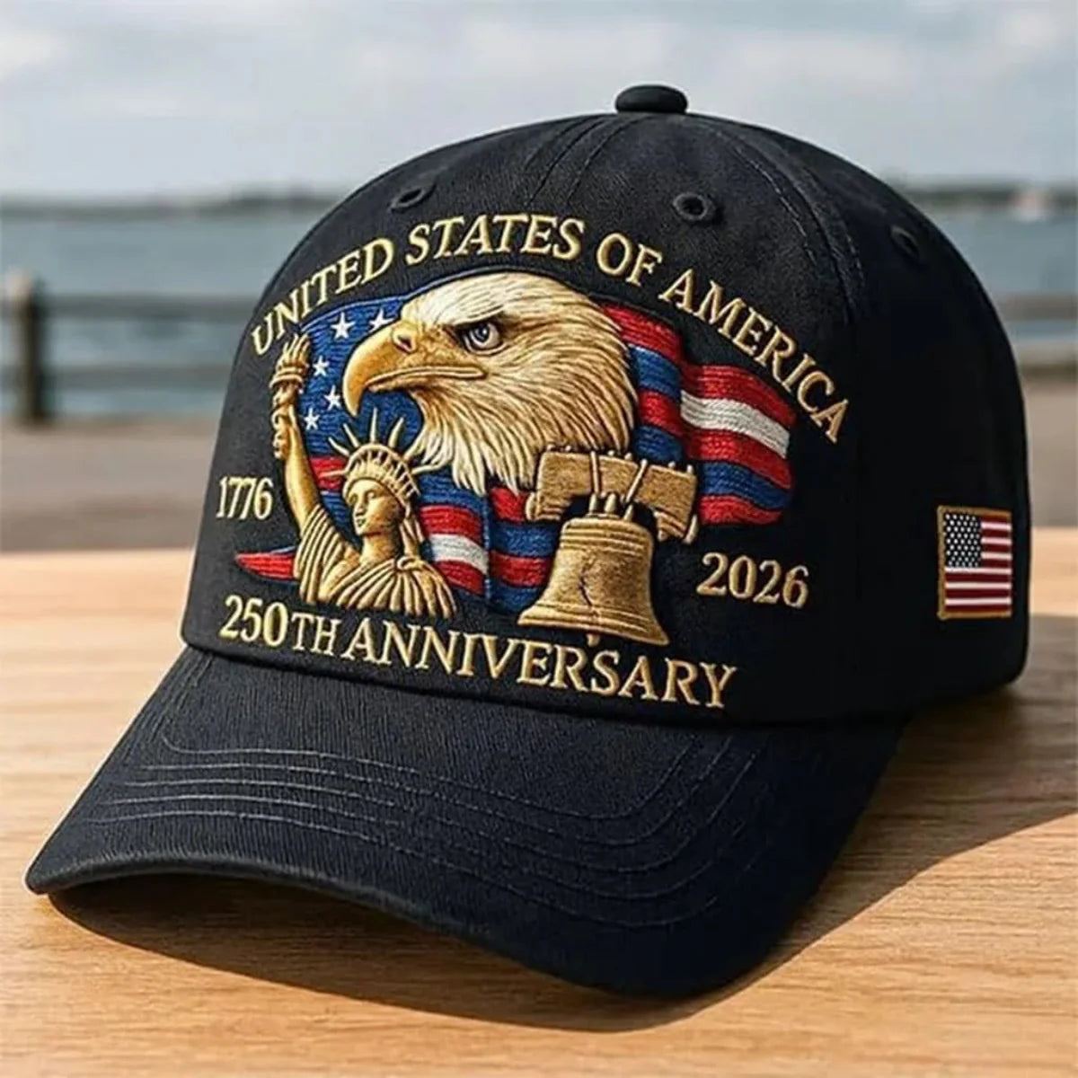 USA Flag Baseball Veteran Hat