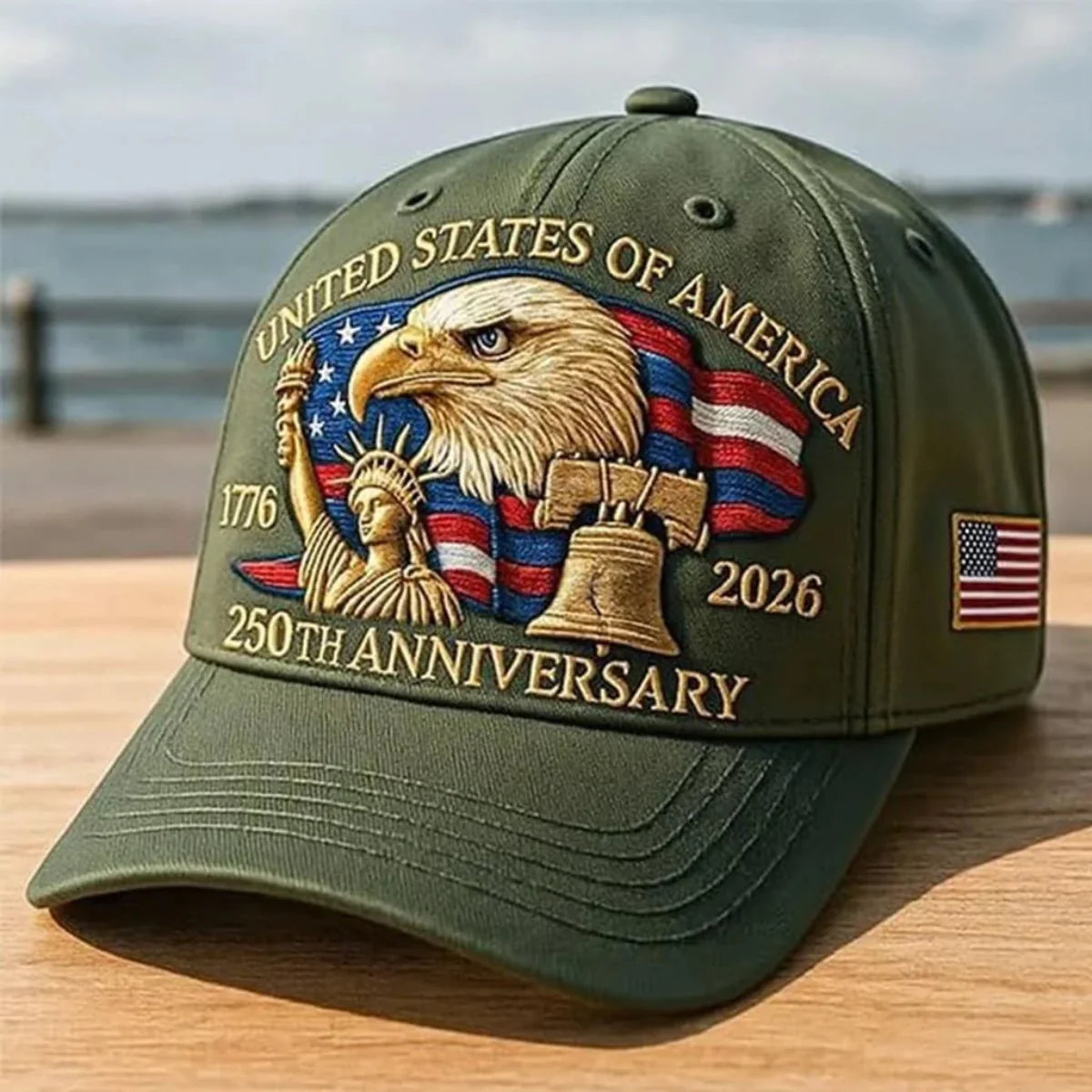 USA Flag Baseball Veteran Hat