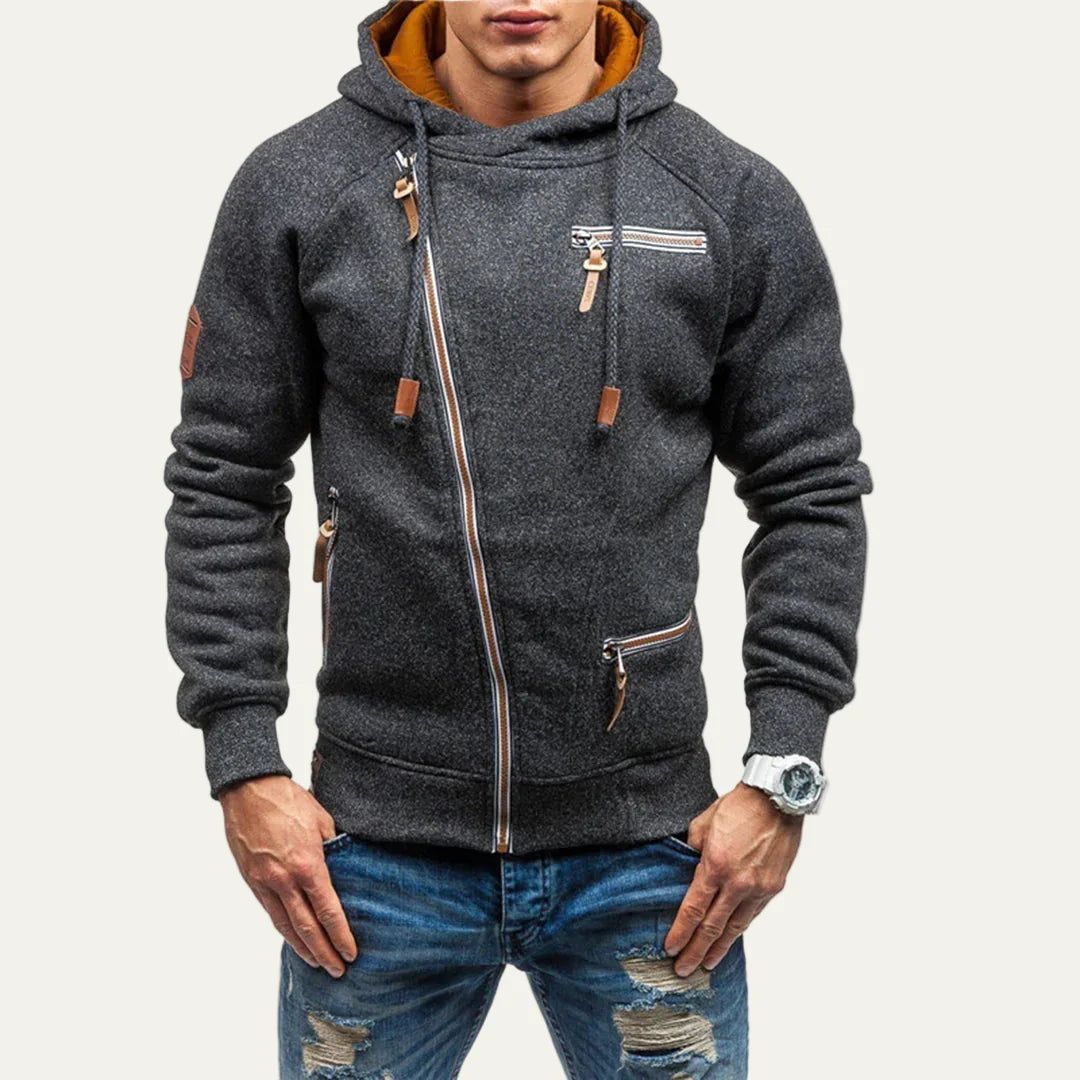 Men’s Slim Zip Casual Hoodie