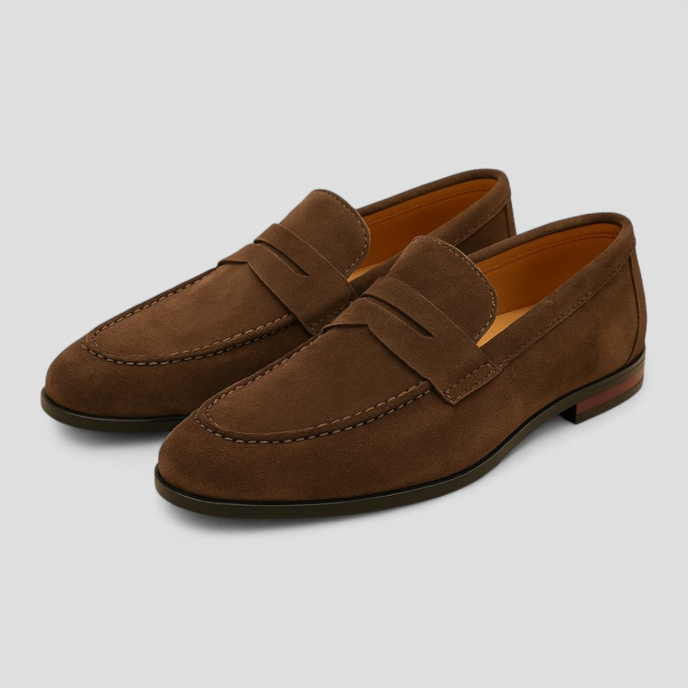 Penny Suede Old Money Loafers for Men Casual Style