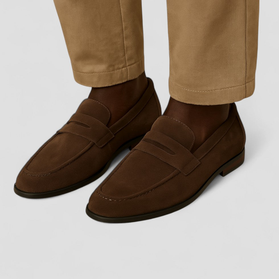 Penny Suede Old Money Loafers for Men Casual Style