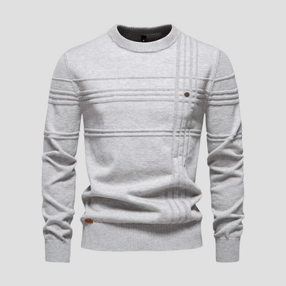 Men’s Geometric Textured Knit Sweater