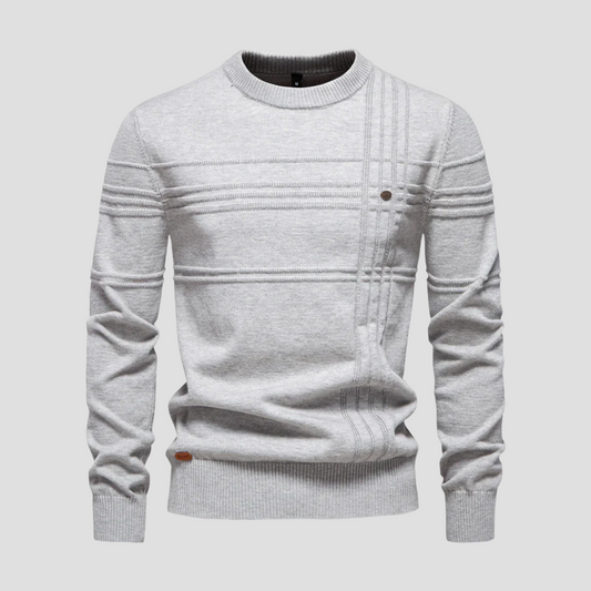 Men’s Geometric Textured Knit Sweater
