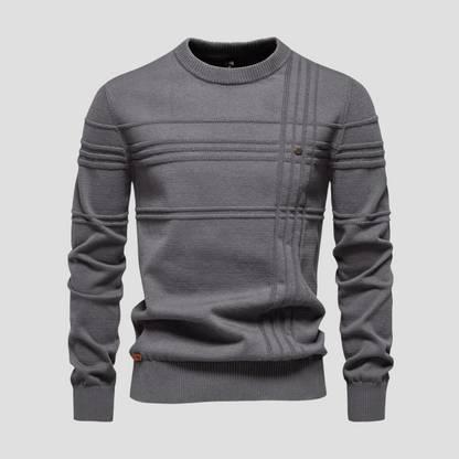Men’s Geometric Textured Knit Sweater