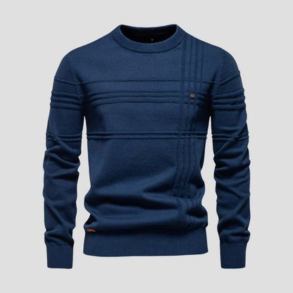 Men’s Geometric Textured Knit Sweater