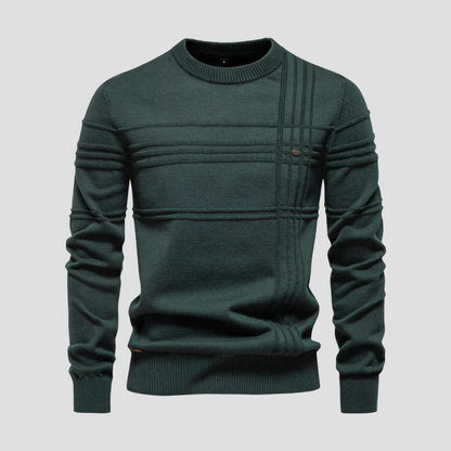 Men’s Geometric Textured Knit Sweater