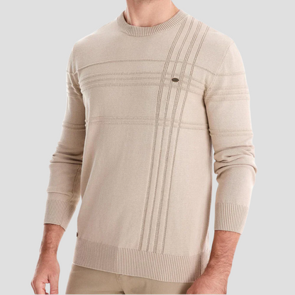 Men’s Geometric Textured Knit Sweater