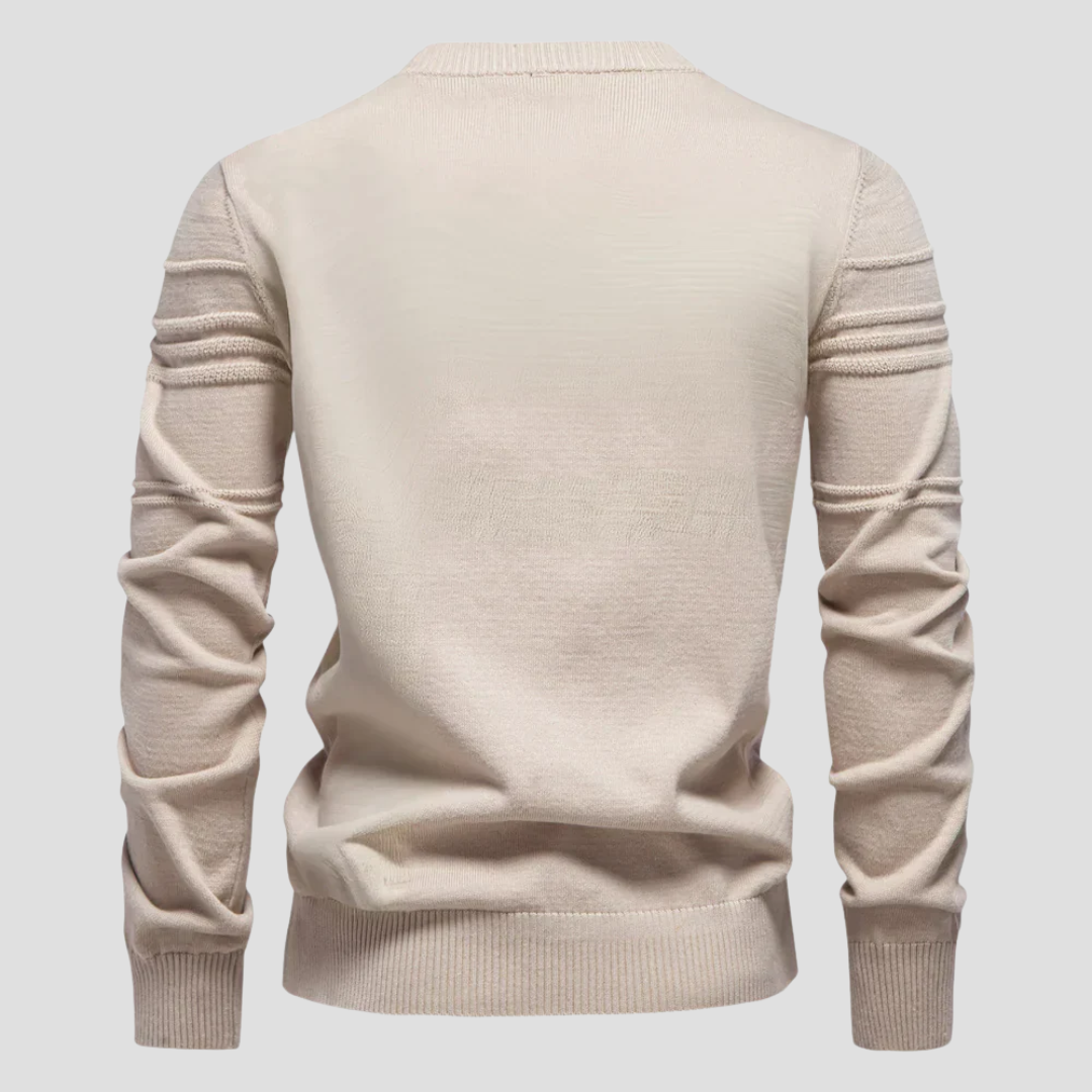 Men’s Geometric Textured Knit Sweater