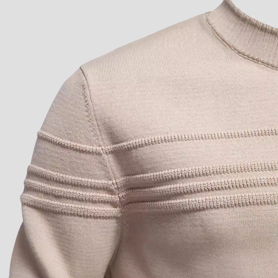 Men’s Geometric Textured Knit Sweater
