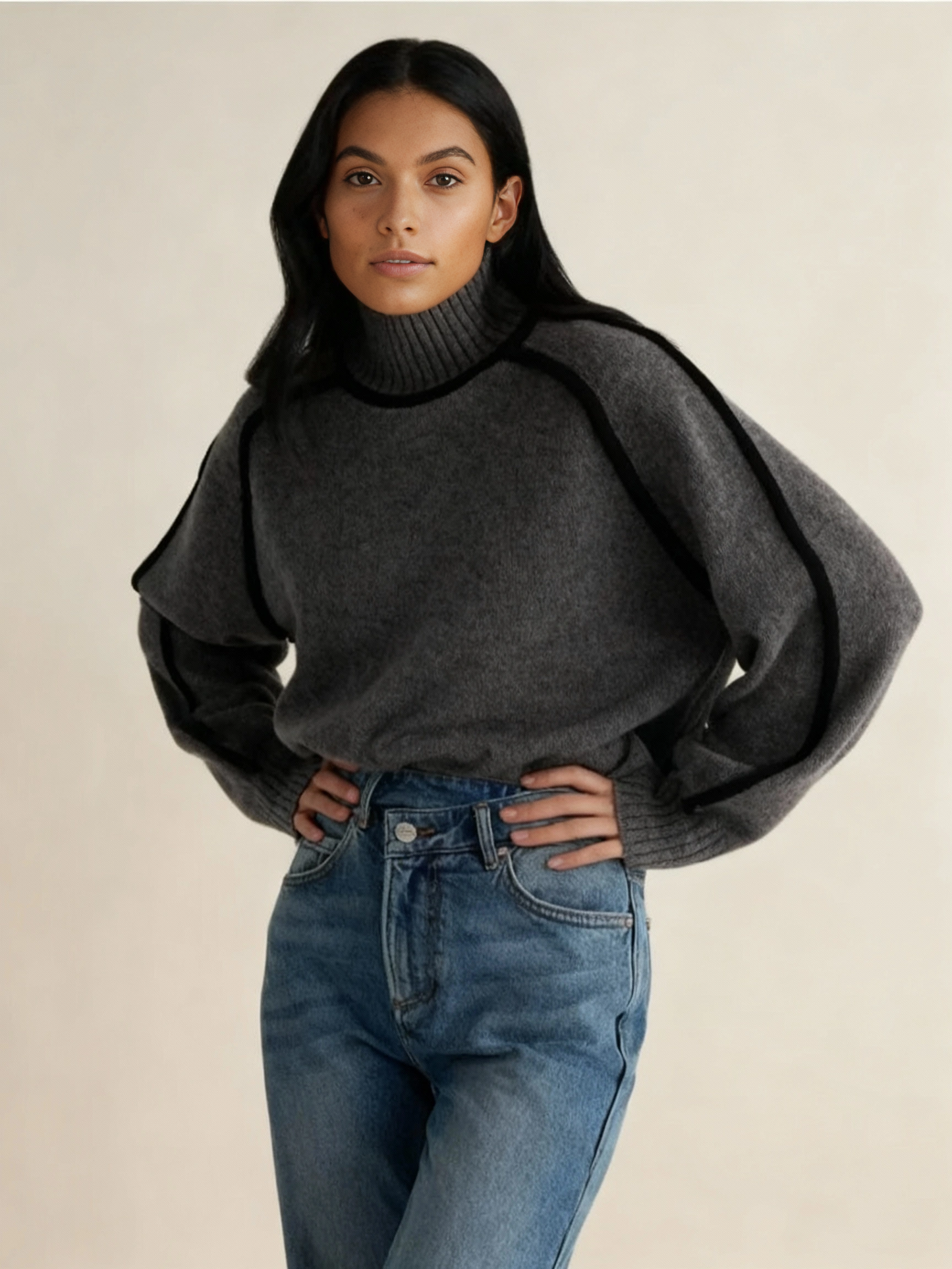 Ladies' Turtleneck Jumper Soft Warm Luxury Knit Winter