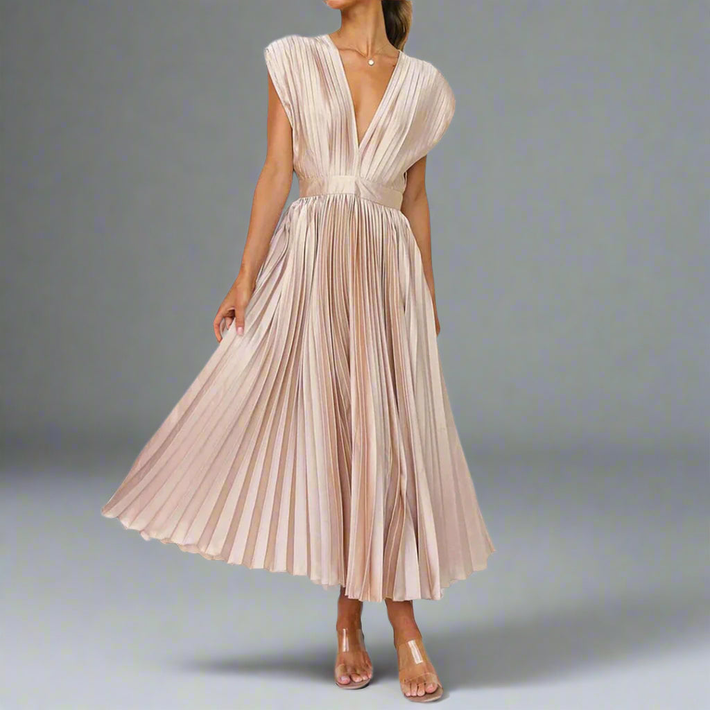 Classic Fit Midi Dress for Women - BritishElegance