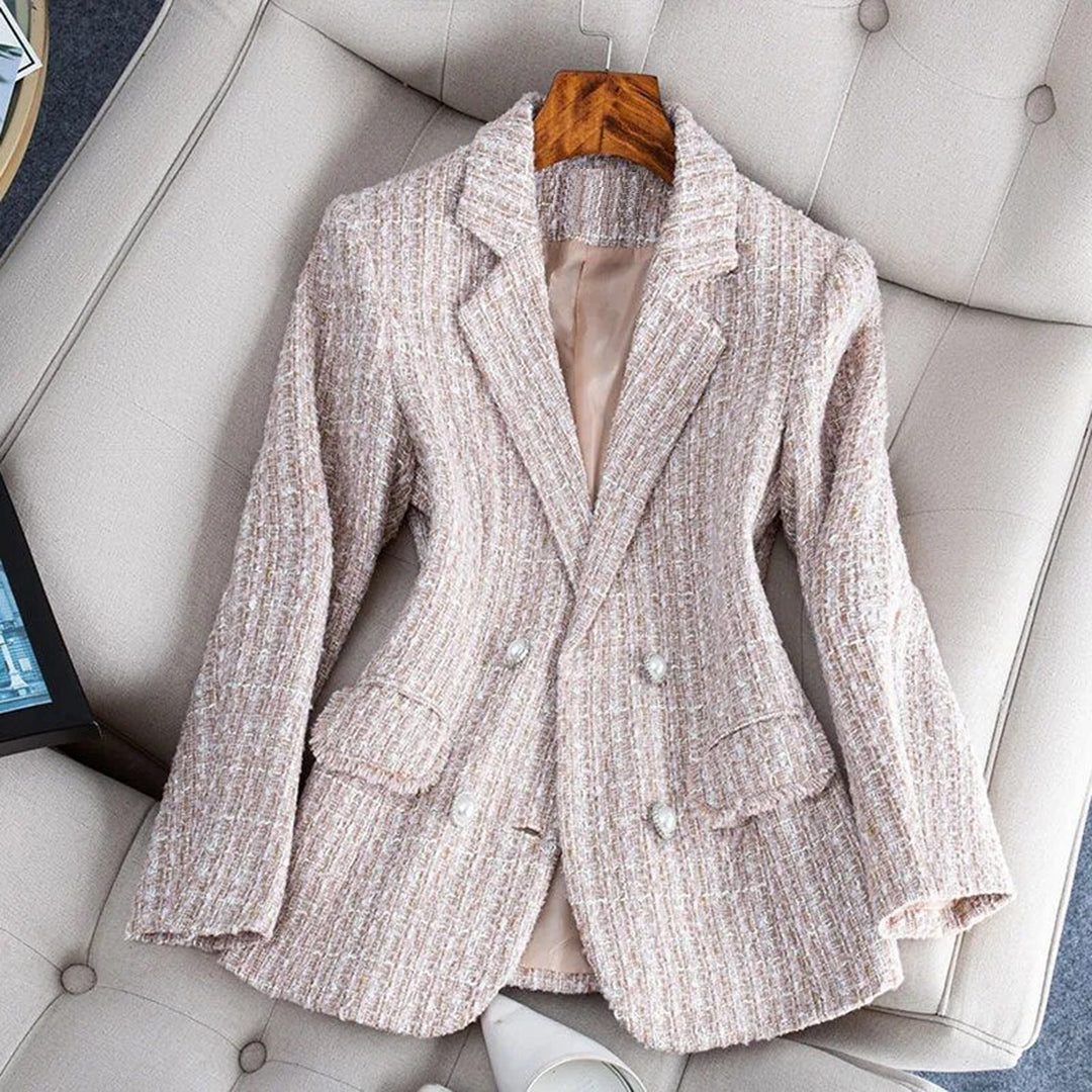 Classic Fit Wool Blazer for Women with Button Front
