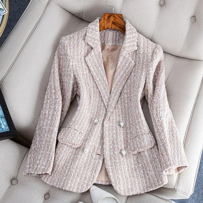 Classic Fit Wool Blazer for Women with Button Front