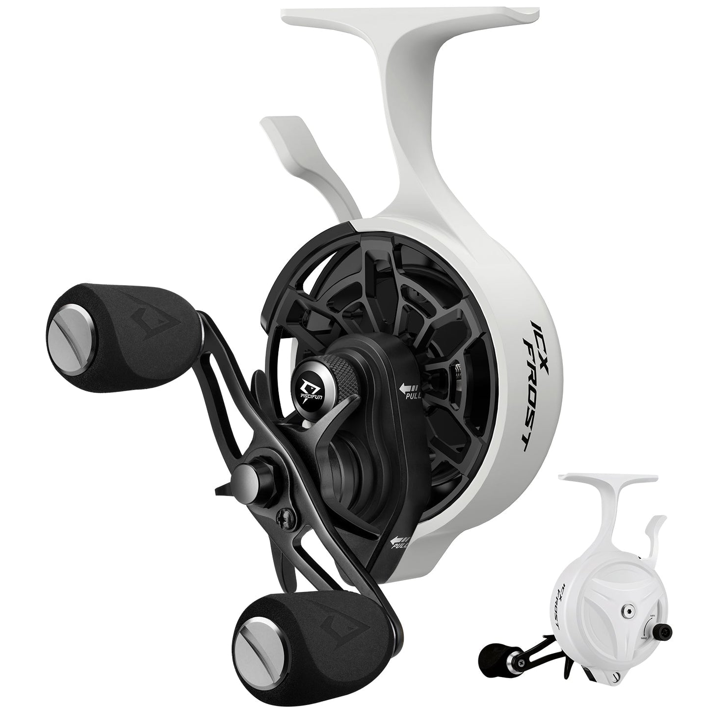 Cold Water Carbon Ice Fishing Reel, Large Spool - BritishElegance