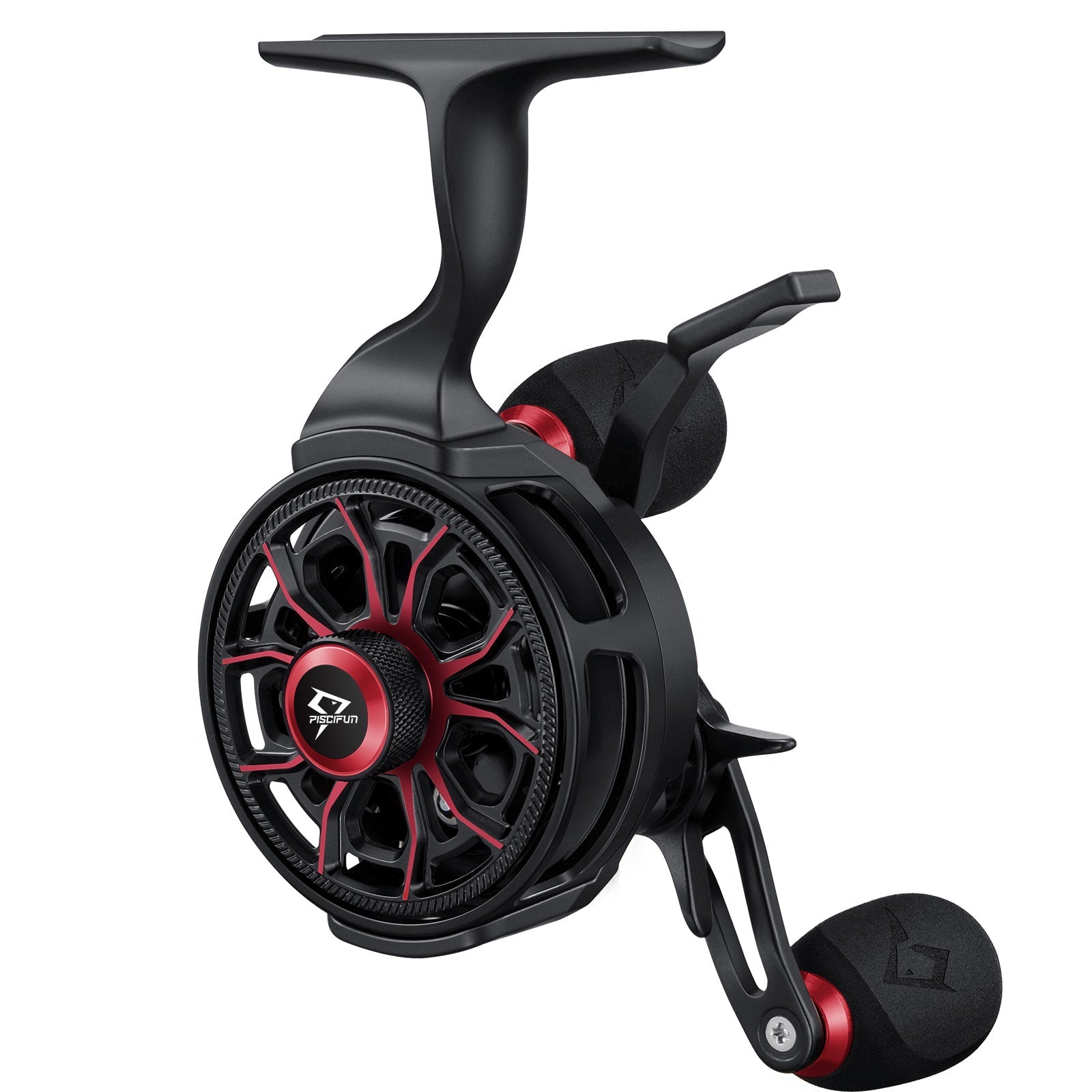 Premium Carbon Inline Ice Fishing Reel with Magnetic System - BritishElegance
