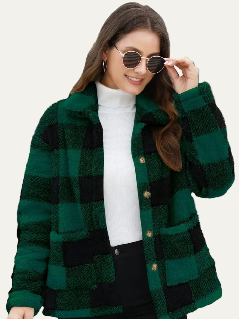 Women’s Cozy Plaid Fleece Shacket
