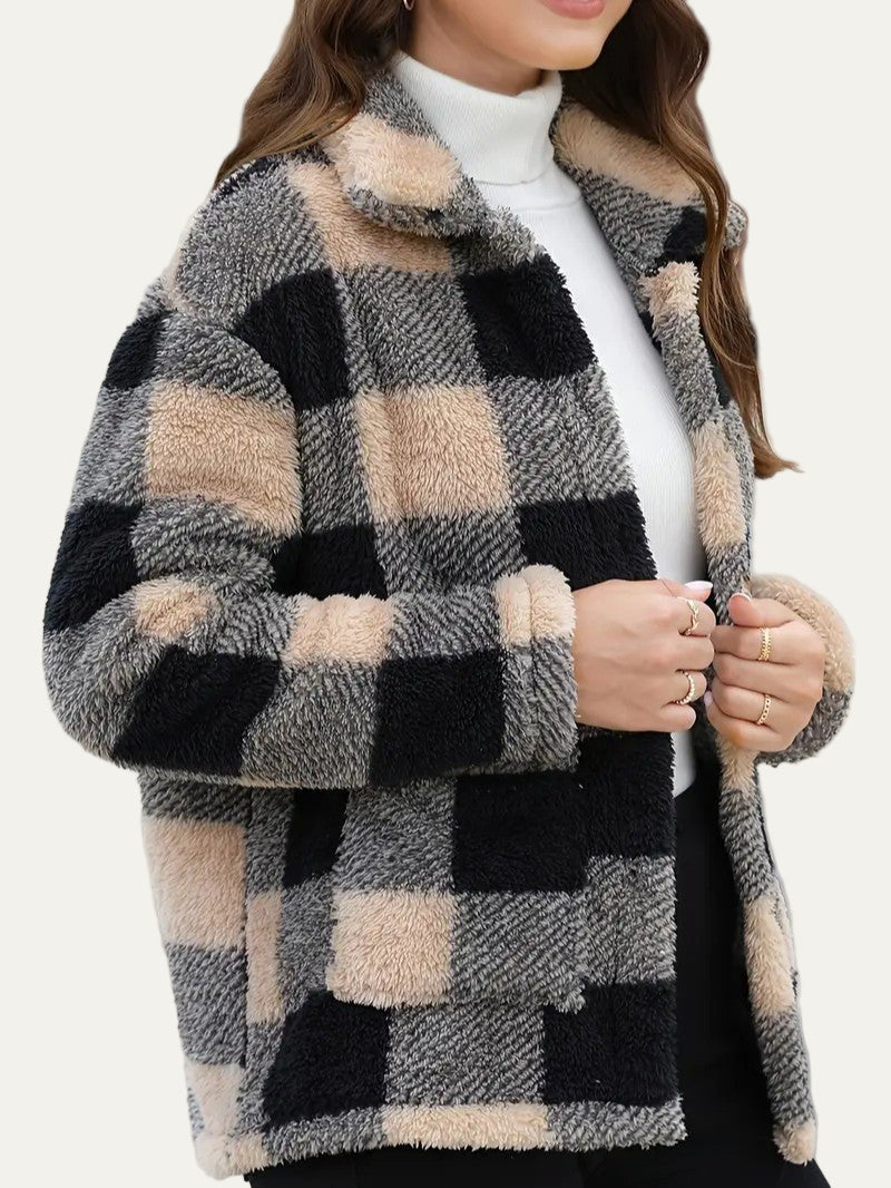 Women’s Cozy Plaid Fleece Shacket