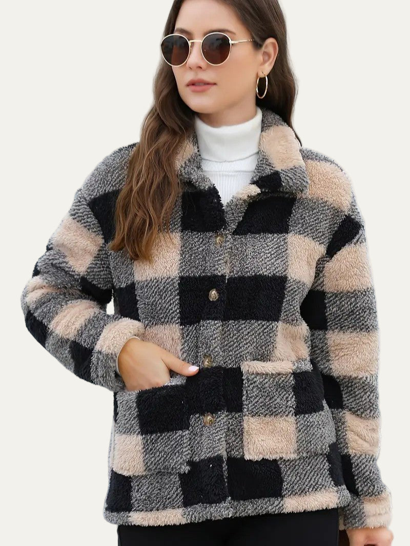 Women’s Cozy Plaid Fleece Shacket