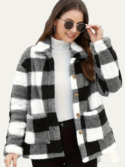 Women’s Cozy Plaid Fleece Shacket
