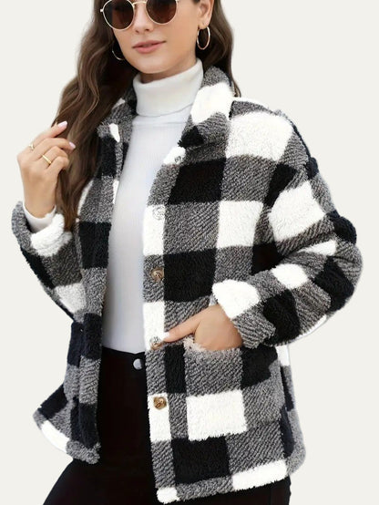 Women’s Cozy Plaid Fleece Shacket
