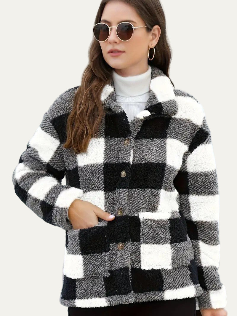 Women’s Cozy Plaid Fleece Shacket