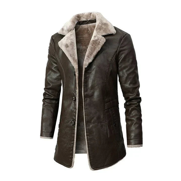 Short Sheepskin Coat for Men - Plasa