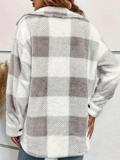 Women’s Plaid Teddy Shacket