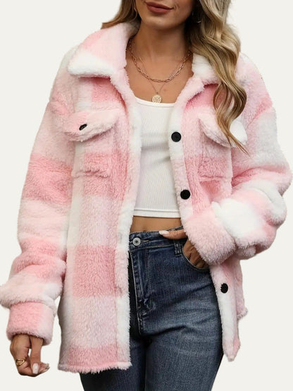 Women’s Plaid Teddy Shacket